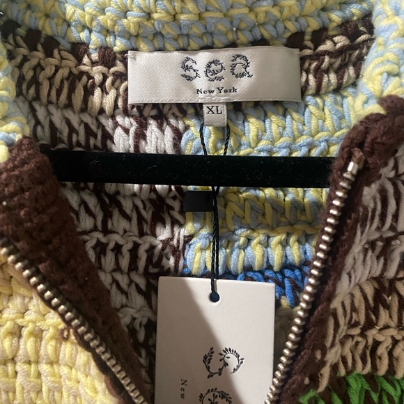 NWT Sea NY Paige Crochet-Knit Polo Sweater - Picture 7 of 12